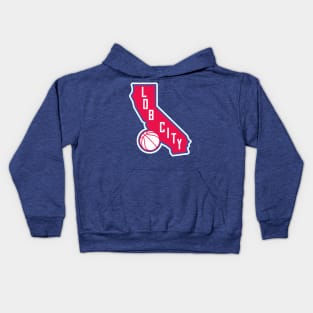 Lob City Basketball State Outline Kids Hoodie